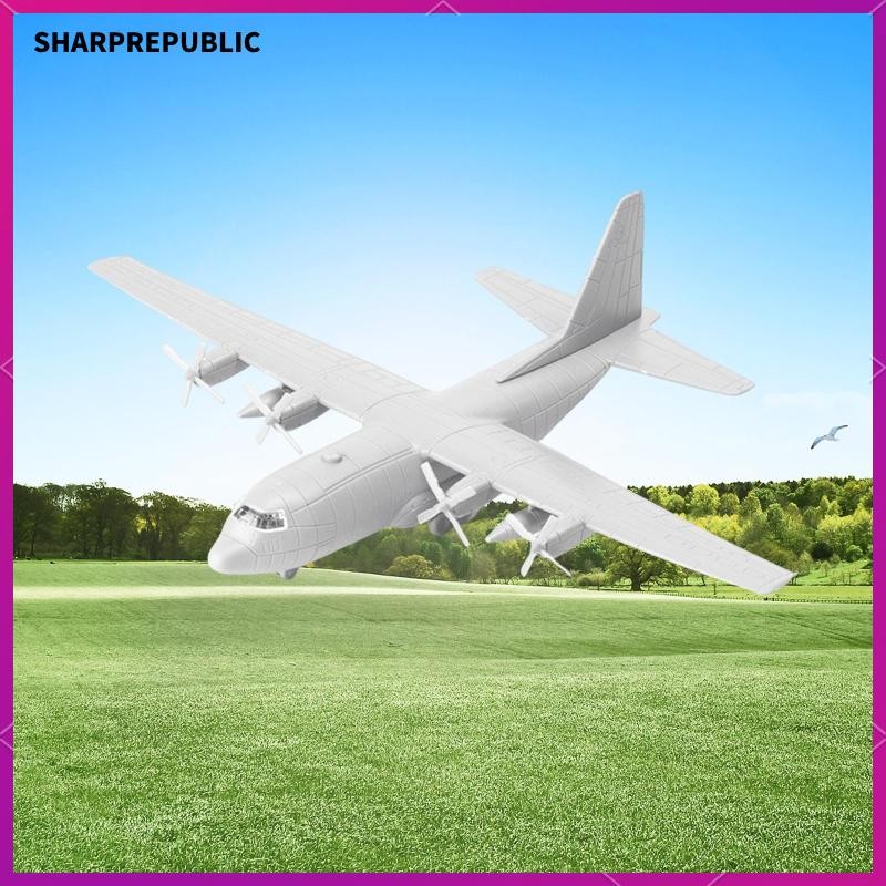 [Sharprepublic] 1/144 Transport Plane Model , โมเดลเครื่องบิน, US C130 Miniature 4D พร้อมขาตั้ง
