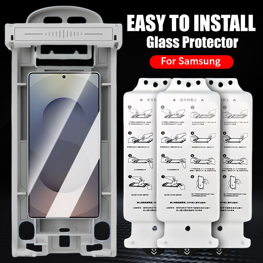 สําหรับ Samsung Galaxy S25 S24 S23 S22 Ultra Full Cover 3D Ultra Thin HD Clear ติดตั้งง่ายเซรามิคนุ่มกระจกนิรภัยป้องกันหน้าจอฟิล์ม