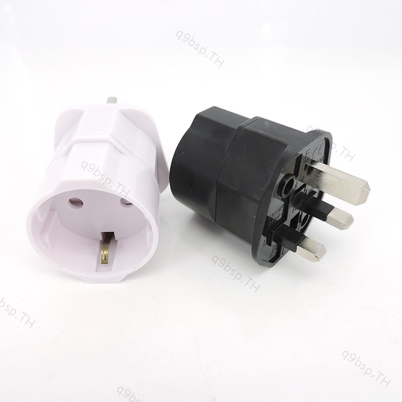 Universal Power Adapter 13A 250V ทองแดง EU 2 Pins UK Fused ปลั๊ก Converter TH9B