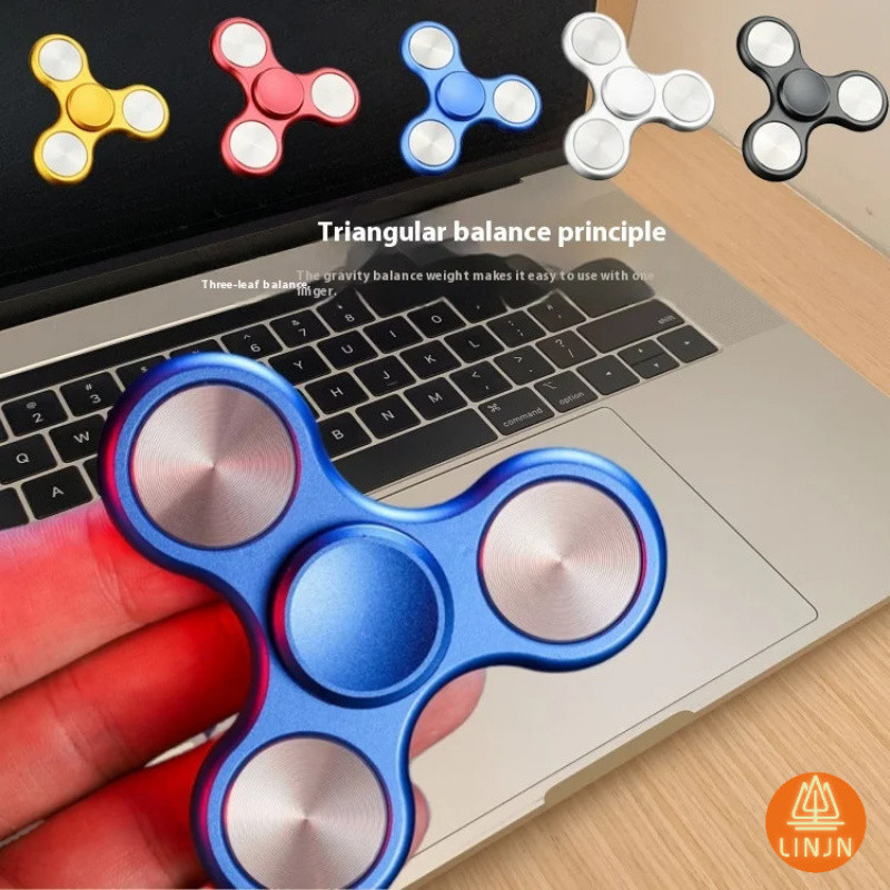 โลหะ Spinner สามแฉกนิ้วมือความดัน Gyro ของเล่น EDC ออทิสติก ADHD Finger Gyro แบริ่งโลหะ Decompression คริสต์มาสของขวัญ