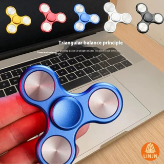 โลหะ Spinner สามแฉกนิ้วมือความดัน Gyro ของเล่น EDC ออทิสติก ADHD Finger Gyro แบริ่งโลหะ Decompression คริสต์มาสของขวัญ