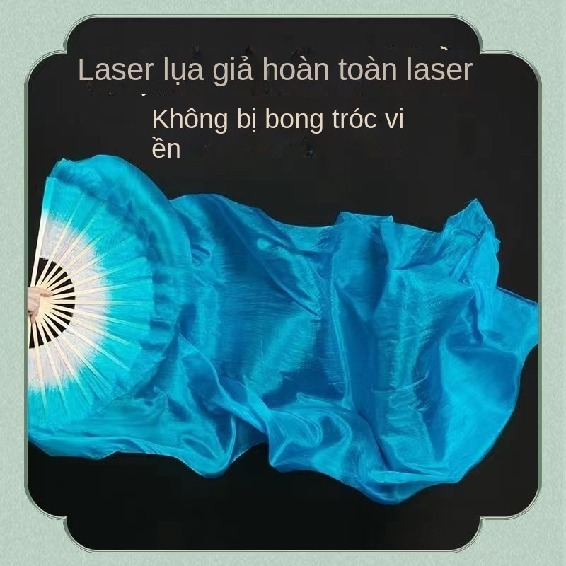 พัดผ้าไหมแท้สำหรับรำพัด พัดผ้าไหมยาวพิเศษสไตล์จีนสำหรับใช้ในงานแสดง สีแดงสดไล่สีและสีชมพูกุหลาบ - รูปที่ 3