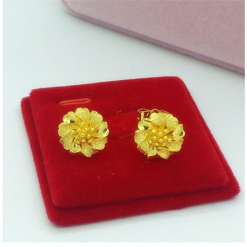 ผู้หญิง 916 GOLD PLAIN HOOP EARRINGS / 916 GOLD SMOOTH ROUND EARRINGS