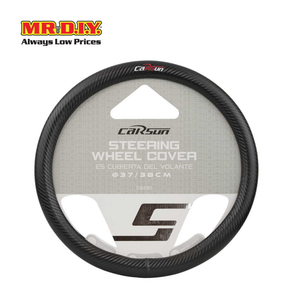CARSUN ปลอกหุ้มพวงมาลัยรถยนต์ รุ่น C6190 ขนาด 38 ซม.