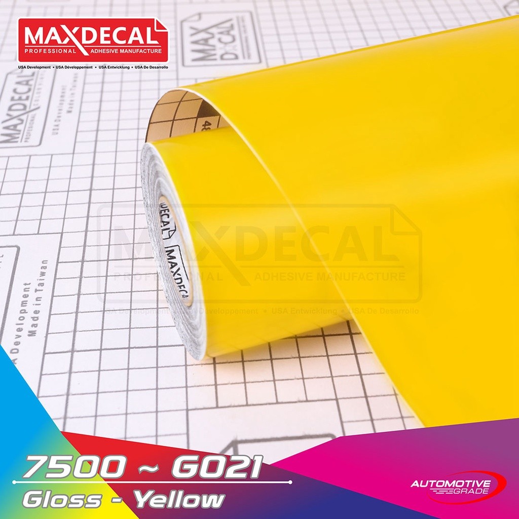 Maxdecal 7500 - G021 & M021 Vinyl Yellow Glossy & Matt