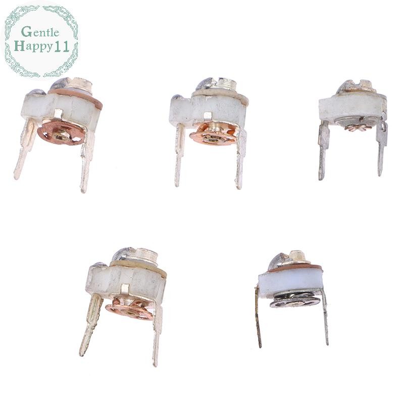 GentleHappy 5PCS 5 มม.เซรามิคTrimmer CapacitปรับCapacitor TrimmerตัวแปรเซรามิคCapacitor 3PF 5PF 10PF