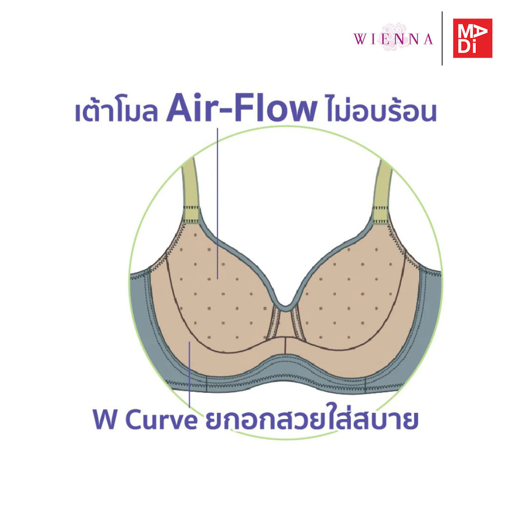 Full Moon Bra เสื้อในไร้โครง สาวคัพใหญ่ เต้าโมล ตัวเรียบ สดใสน่ารัก สวมใส่สบาย ทรงสวย (Cotton Candy) NB45406 ราคา ถูกที่สุด ดีลบีเคเค แกลเลอรีภาพที่ 8