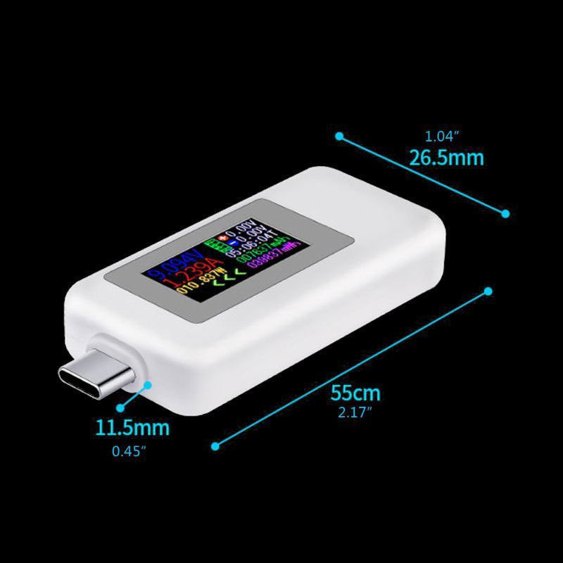 Type-c Two-Way Tester หน้าจอสี USB Current Voltage Tester USB-C Two-Way Tester 1902C