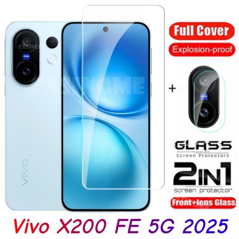 สําหรับVivo X200 FE 5G 2025 กระจกนิรภัยFlimสําหรับVivo X200FE Vivo X 200 FE X200FE 5G 4G 2025 ด้านหน้าฟิล์มกลับเลนส์แก้วกลับกล้องเลนส์ป้องกันหน้าจอ