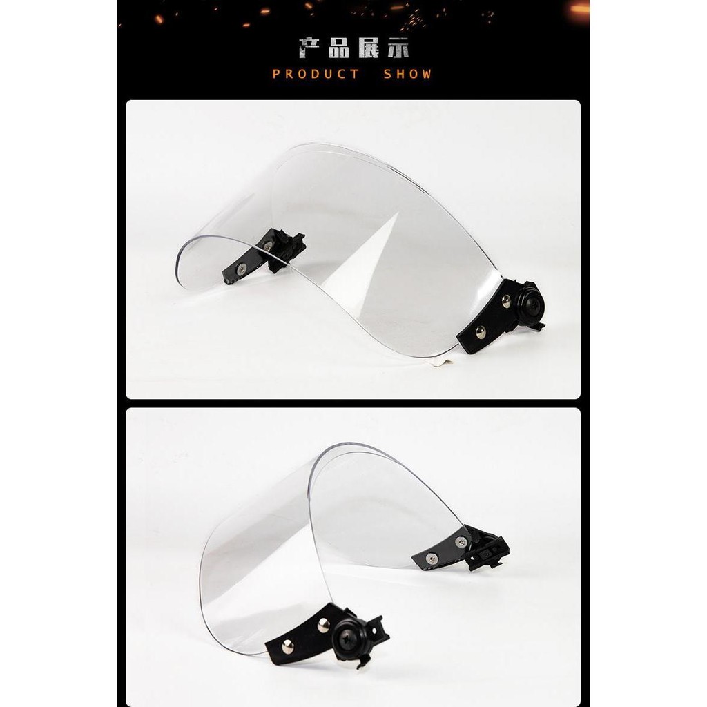 หมวกกันน็อคป้องกันโปร่งใสแว่นตาเชื่อมต่อรางแว่นตา - รูปที่ 5