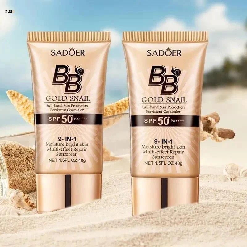 Bb Cream Spf50 Gold Snail Sunscreen Bb Cream Waterproof Sunblock Foundation Isolation Moisturizing B