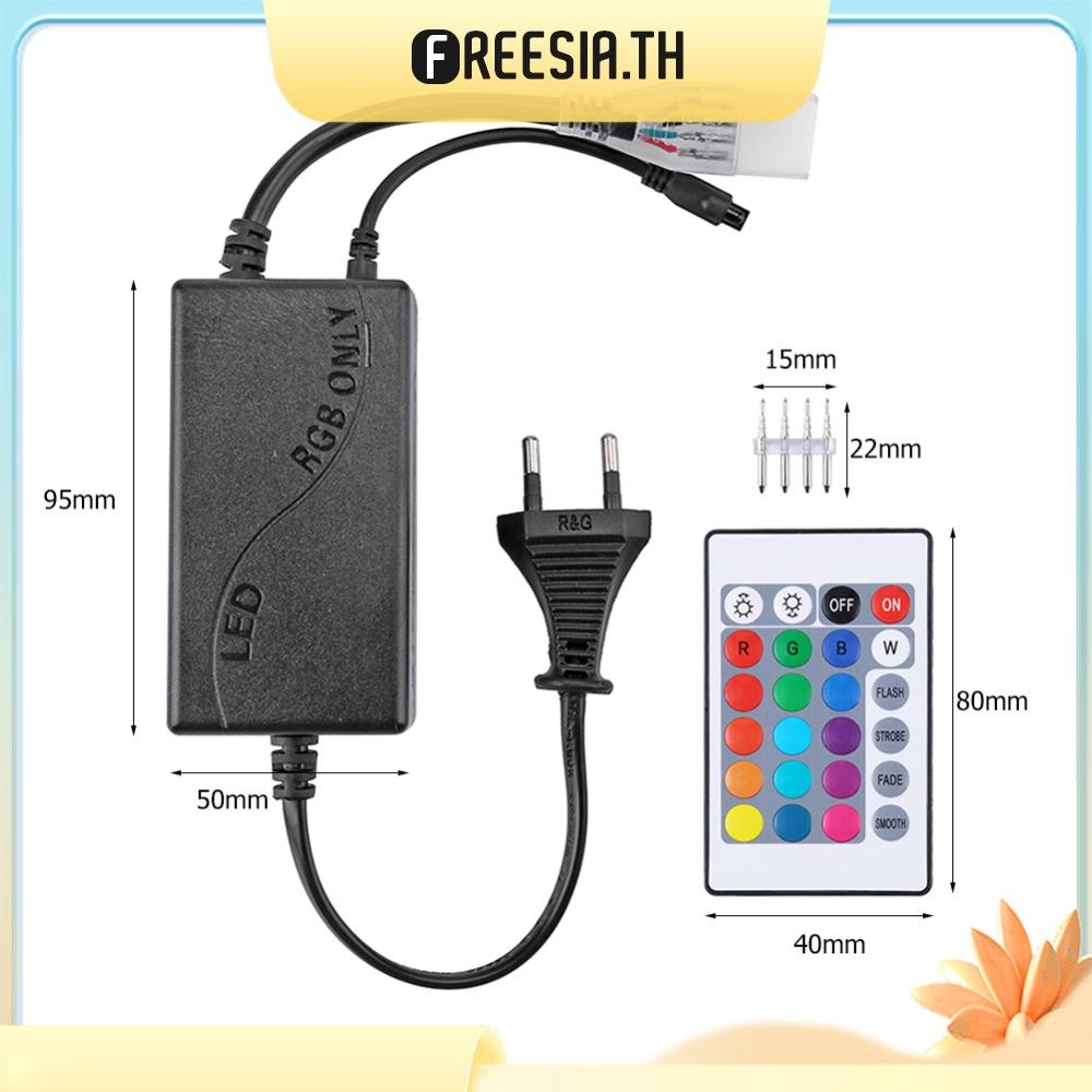 [Freesia.th] คอนโทรลเลอร์ LED 24 คีย์ 4 พินรีโมทคอนโทรล IR RGB สําหรับแสงแถบ 5050
