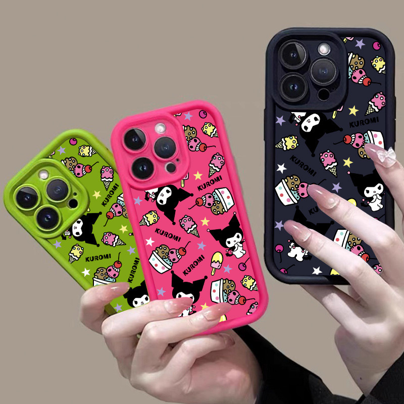 เคส samsung S25 ultra 5G S25 PLUS 5G A7 2018 Y69Y Kuromi หรูหรา Macaron สีลูกกวาดปกอ่อนเคสโทรศัพท์