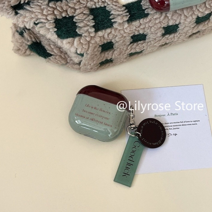 เคส AirPods 4 [2024] AirPods Pro2 Pro 3 2 1 เคส Chic IMD สําหรับ Apple หูฟังบลูทูธ Cool Green พร้อมเชือกเส้นเล็ก