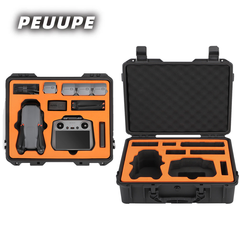 Drone กระเป๋าเดินทางสําหรับ DJI AIR 3S กรณีความปลอดภัยกันน้ําขนาดใหญ่ความจุ Multi-Powered Fly Combo 