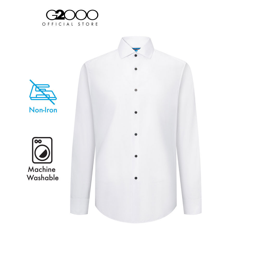 G2000 เสื้อเชิ้ตแขนยาวแบบทางการสำหรับผู้ชาย ทรง Smart Fit รุ่น 4112175200 WHITE