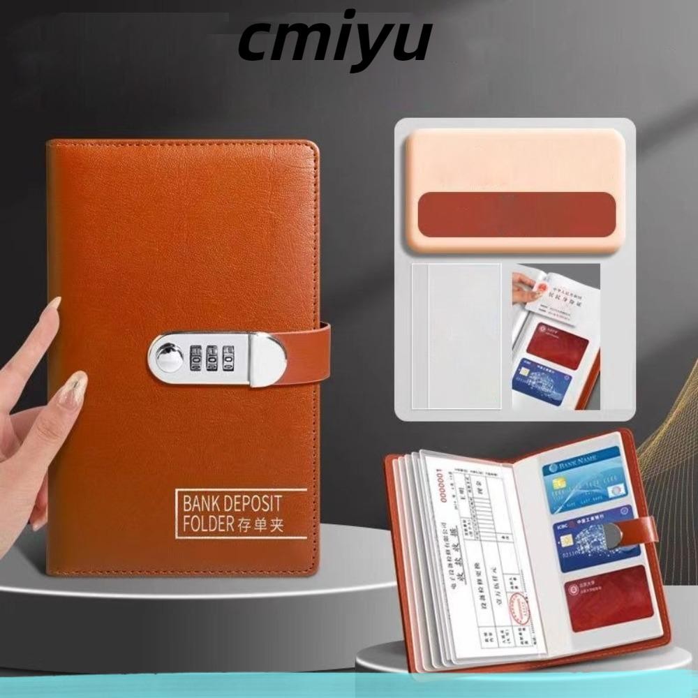 Cmiyu 40 ซองความท้าทายประหยัดเงิน,ประหยัดเงิน PU Mini Binder Saving Challenge,กันน้ําReusableรหัสผ่านล็อคSelry Challengesแผ่นของขวัญ