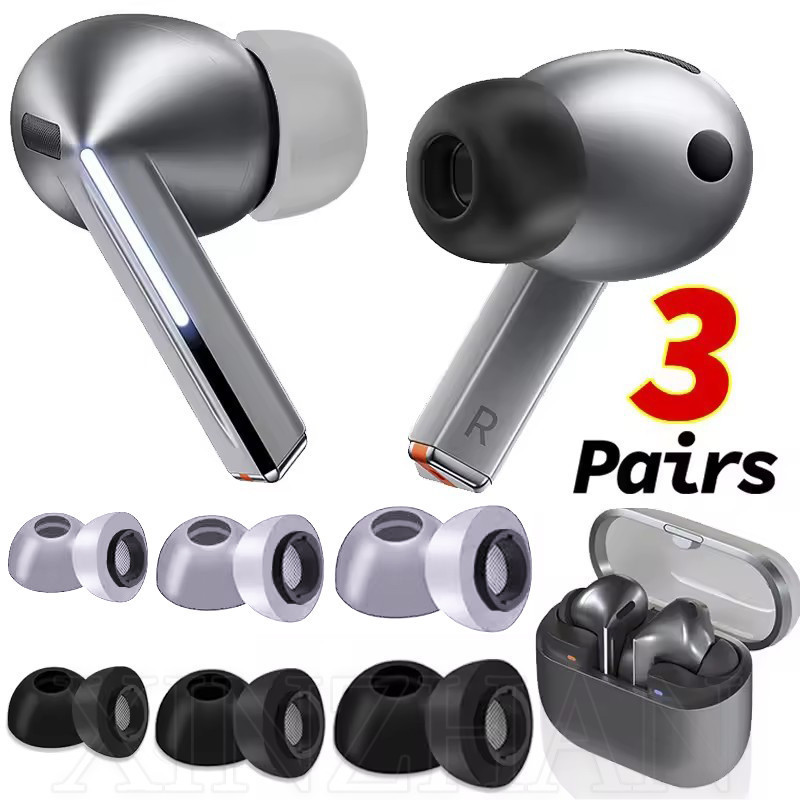 1/3 คู่หน่วยความจําฟองน้ํา Eartips - สําหรับ Samsung Galaxy Buds3 Pro - หูฟังบลูทูธ Ear Tips เปลี่ยน