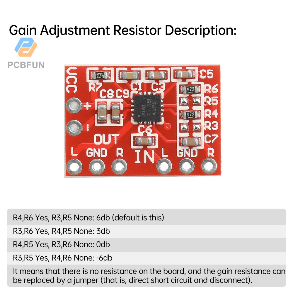 Pcbfun 1/3/5pcs TPA6132 Differential to Single Input เครื่องขยายเสียงโมดูล Differential เครื่องขยายเสียงสัญญาณขนาดเล็ก Preamplifier DC 2.3-5.5V