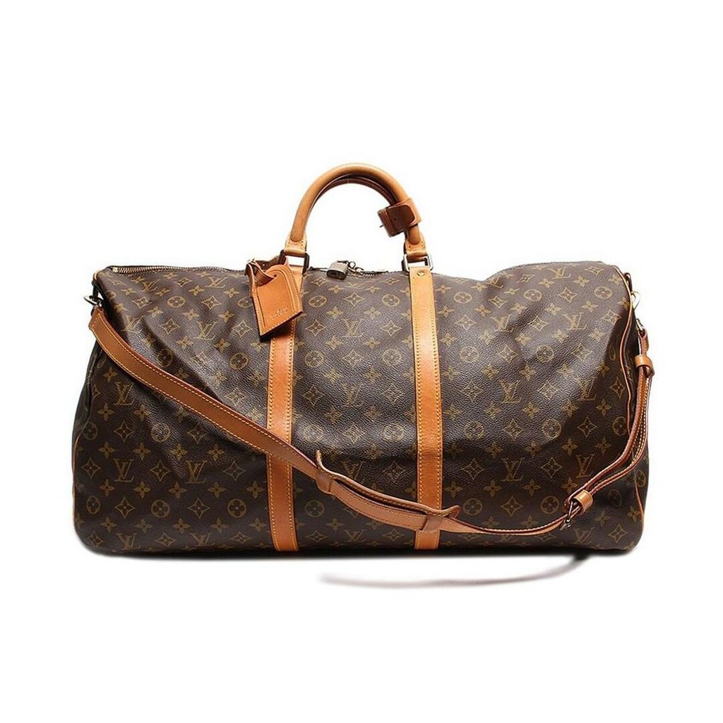 Louis Vuitton Boston Bag Monogram Keepall Band Villiers Double M414 Gold ส่งตรงจากญี่ปุ่น มือสอง
