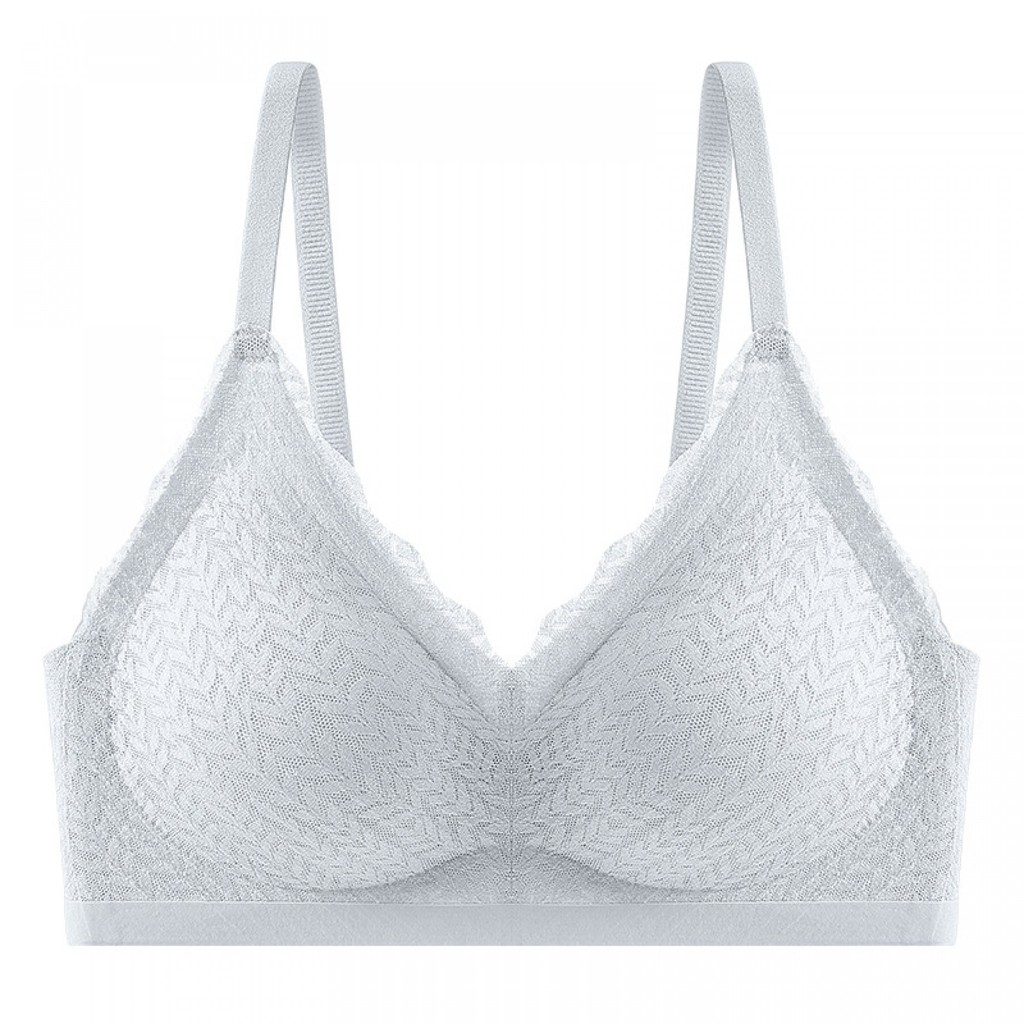 ข้าวสาลี Camisole ผู้หญิงไม่มีรอยต่อไร้สายความงามกลับหน้าอกเล็ก Push up กีฬา Latex Bra Breathable Sleep Shop Lzboi_4 th