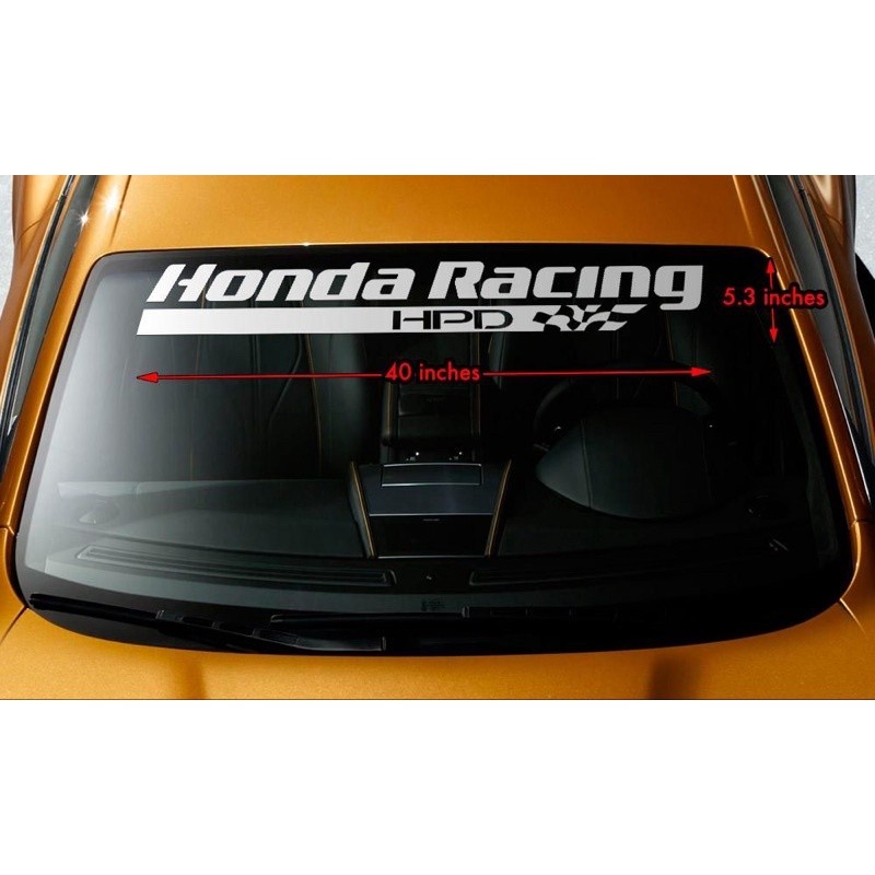 < >K247 HONDA RACING HPD สติ๊กเกอร์ติดกระจกไวนิล
