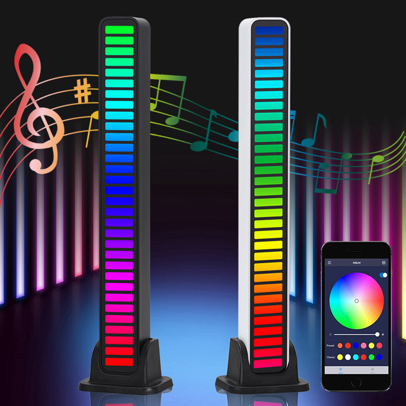Led Ambient Light RGB โคมไฟตั้งโต๊ะบลูทูธเพลง Sync Night Light USB ชาร์จโต๊ะ Mood Light สําหรับรถยนต์ PC Gaming Room Decor