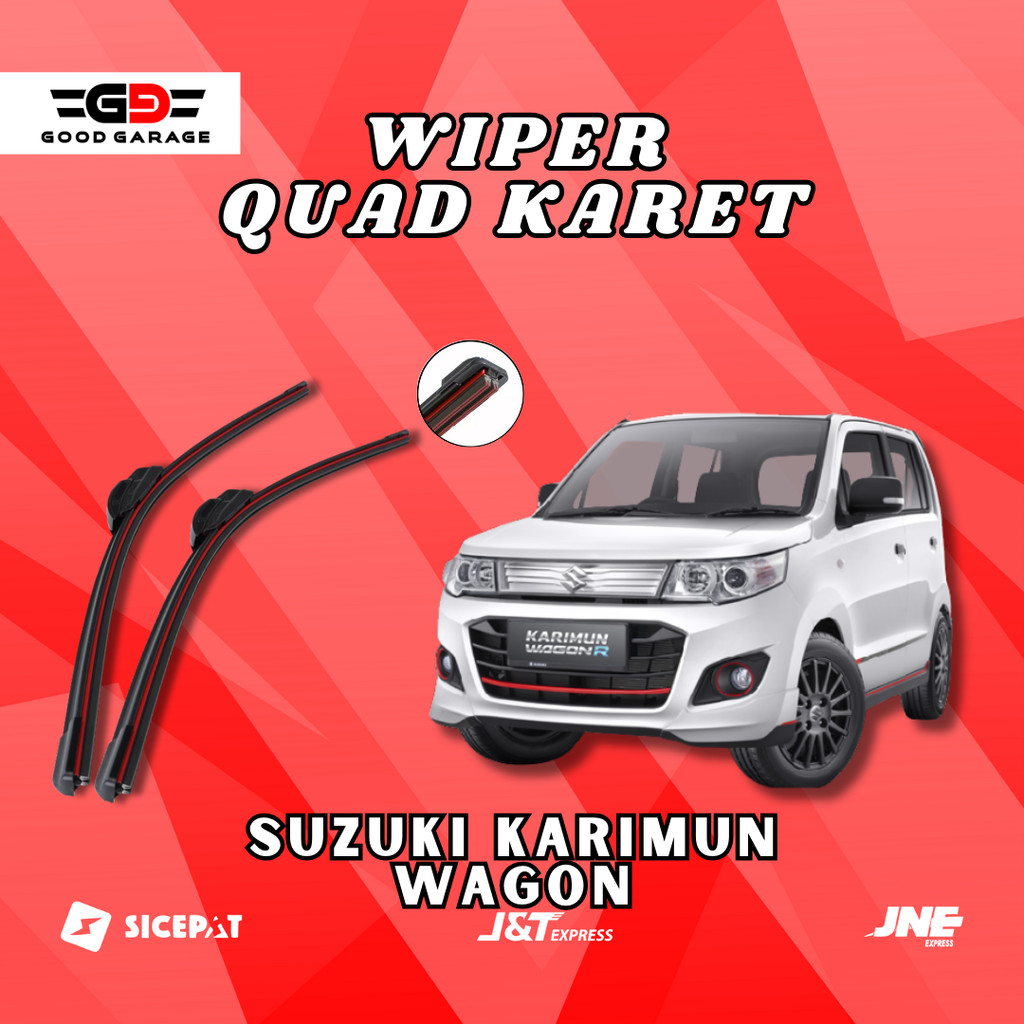 ที่ปัดน้ําฝน Suzuki Karimun Wagon R Quad Blade 1 ชุด 2 ชิ้น ซ้ายและขวา W601