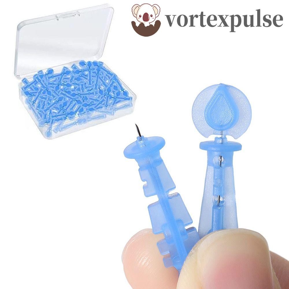 Vortexpulse 50 ชิ้น/กล่องทิ้งเข็มสิว, Professional Blackhead Remover เครื่องมือ, Pimple Extractor เครื่องมือสิว Pins Blue Skin Care Pimple Pins ใช้ในบ้าน