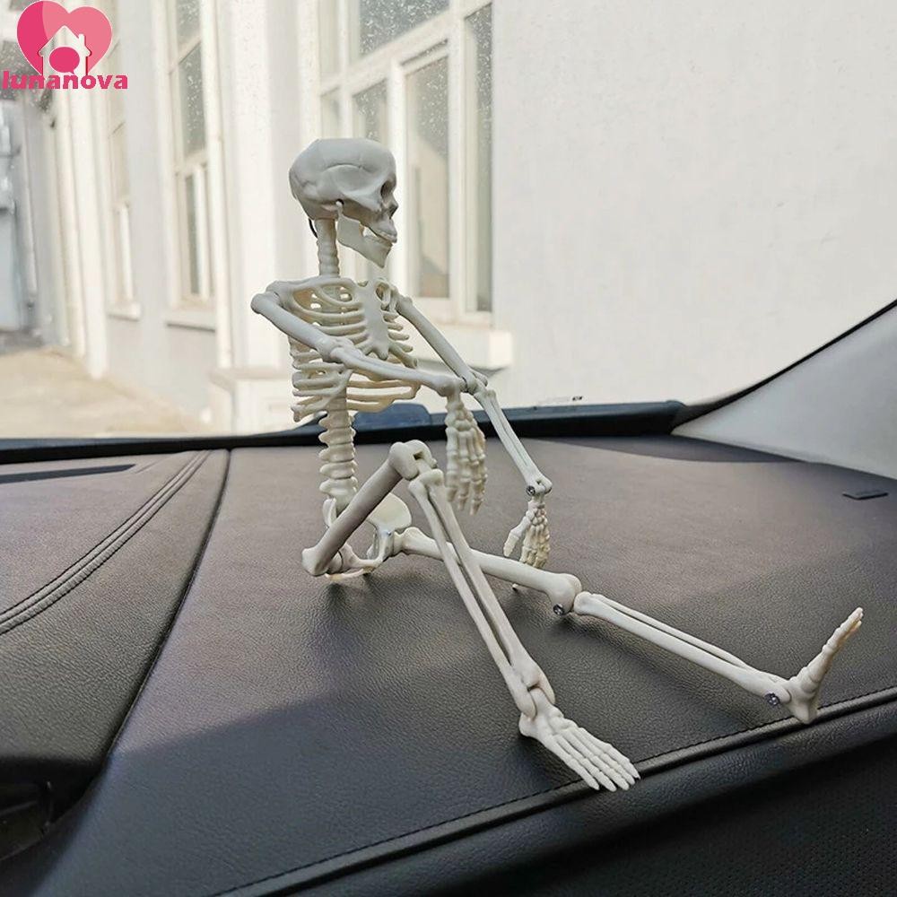 Lunanova Human Skeleton Model Party ตกแต่งอุปกรณ์ตกแต่งภายในรถยนต์ตกแต่งโครงกระดูกเรียนรู้ Aid Art Sketch ยืดหยุ่น Anatomy Skeleton