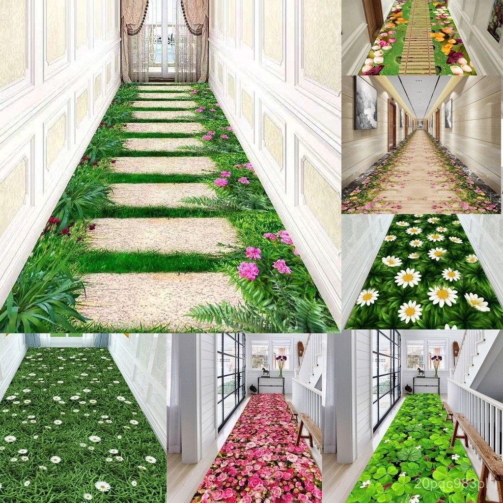 100cm length 3D Flower velvet surface Carpet Comfortable Lounge Area Rectangular Carpet