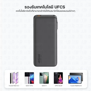 [ส่งไว] Orsen by Eloop E66 แบตสำรอง มีสายในตัว 20000mAh ชาร์จเร็ว PowerBank PD 45W USB Type C PPS