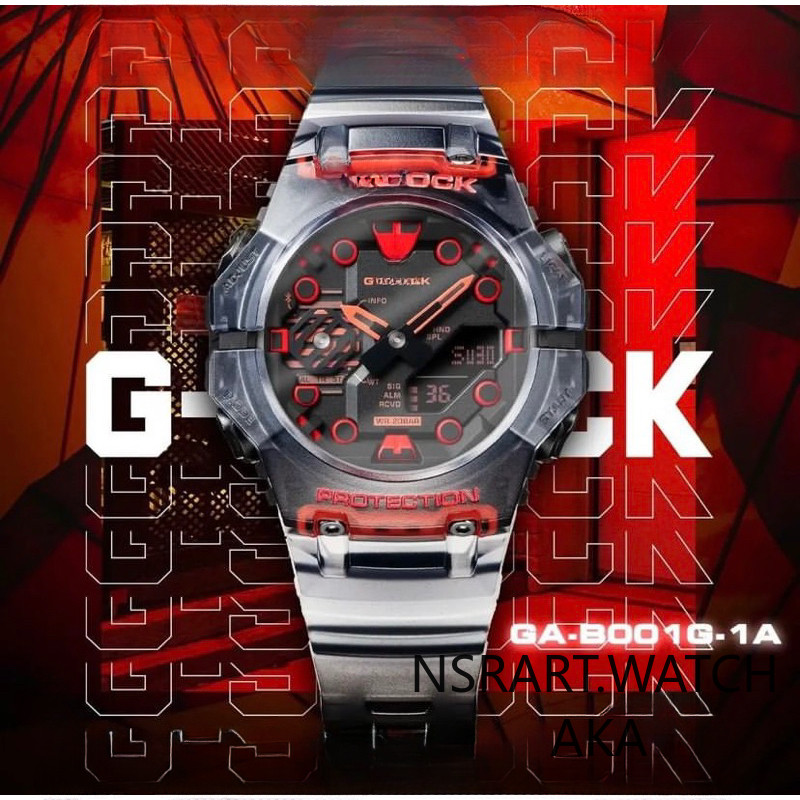 ANALOG-DIGITAL NIGHT LIGHT GA-B001 SERIES STYLISH X URBAN SRRET GA-B001G-1A PREMIUM Sport Man Watch