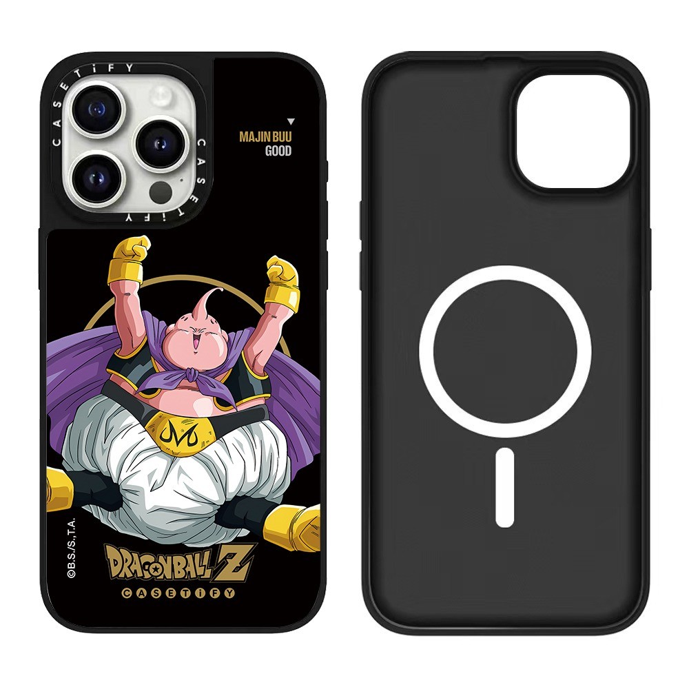 Magnetic Dragon Ball Cell Majin Buu กระจกเคสโทรศัพท์สําหรับ IPhone 16 Pro Max 15 14 13 12 11 กันกระแทกป้องกัน Hard Casing - รูปที่ 6