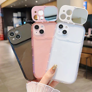เคสมือถือDIYกระจกแต่งหน้า พับเก็บได้ กรณีน่ารัก case for iPhone 16ProMax 15PLUS/14/13/12 Pro /11 /XS Max/XR/X|8/7 Plus