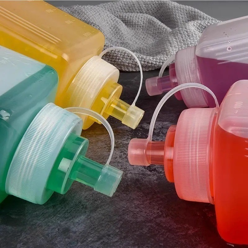 ขวดใส่เครื่องปรุงบีบลํากล้องขนาดใหญ่ 1-5 ชิ้นพร้อมฝาปิด / ซอสมะเขือเทศอเนกประสงค์มัสตาร์ดภาชนะซอสร้อน - รูปที่ 4