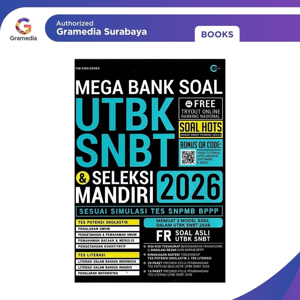 Gramedia Surabaya - Mega Bank of UTBK SNBT & Indeal Selection 2026 คําถาม (ทีม King Eduka)