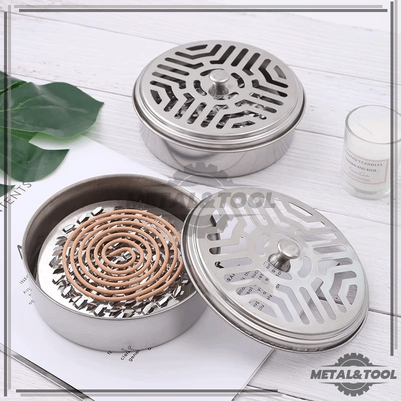 กล่องใส่ยากันยุง ที่ใส่ยากันยุง ไม่ขึ้นสนิม สามารถใช้งานได้นาน ใส่ยากันยุงเเบบขด วัสดุทำจากสแตนเลสอย่างดี - รูปที่ 6