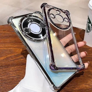 X9C 5G สีปลอกใสสําหรับ Honor X9C สมาร์ท HonorX9C X9d X6C HonorX7d 4G 5G Electroplate โปร่งใส TPU เคสโทรศัพท์กันกระแทกปลอกป้องกัน Anti-fall Soft ฝาหลัง