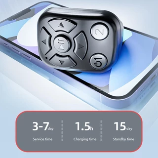DFR 7 ปุ่มปลายนิ้ว Blutooth รีโมทคอนโทรลเลื่อนนิ้วมือโทรศัพท์มือถือ Video Control Selfie Stick หน้าอัตโนมัติควบคุมกล้อง