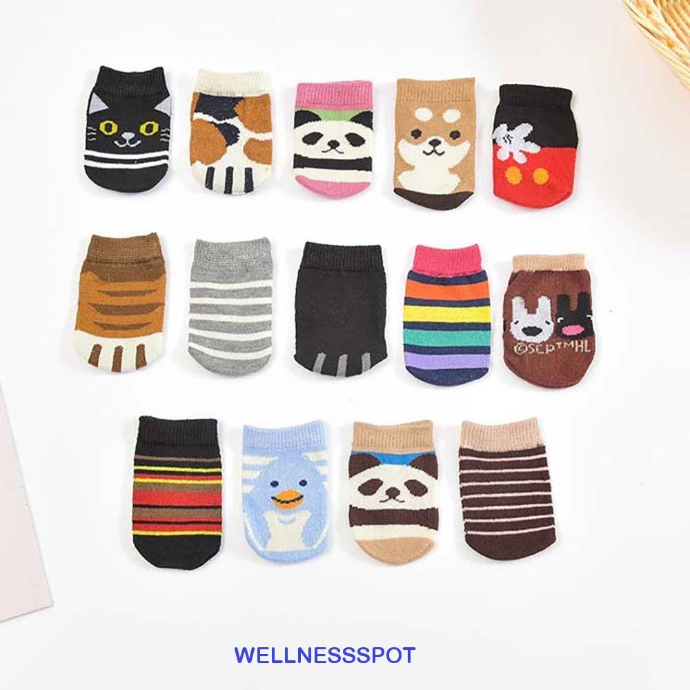 Wellnessspot ถุงเท้าขาเก้าอี้ถัก 4 ชิ้นตารางฟุตครอบคลุมตกแต่งบ้านขาเก้าอี้ขาโต๊ะเก้าอี้ป้องกันเท้า