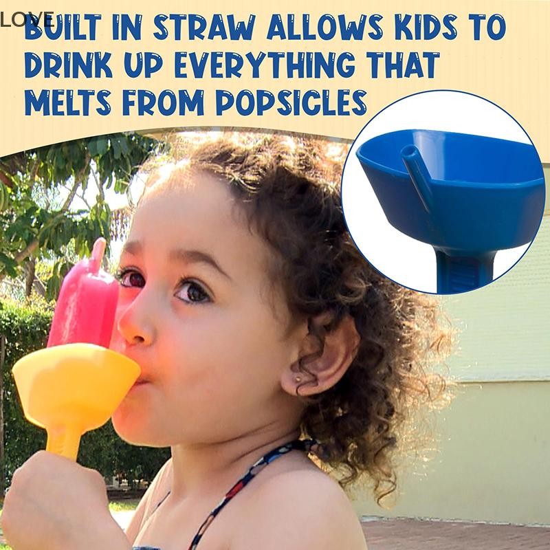 [JJCW] ชั้นวางไอติมแบบหยด ที่วางน้ําแข็งฟรีหยด ชั้นวางรักษาฟรี ที่วางไอติมพร้อมหลอด สําหรับไอศกรีมเด็ก ฤดูร้อน QQW - รูปที่ 2