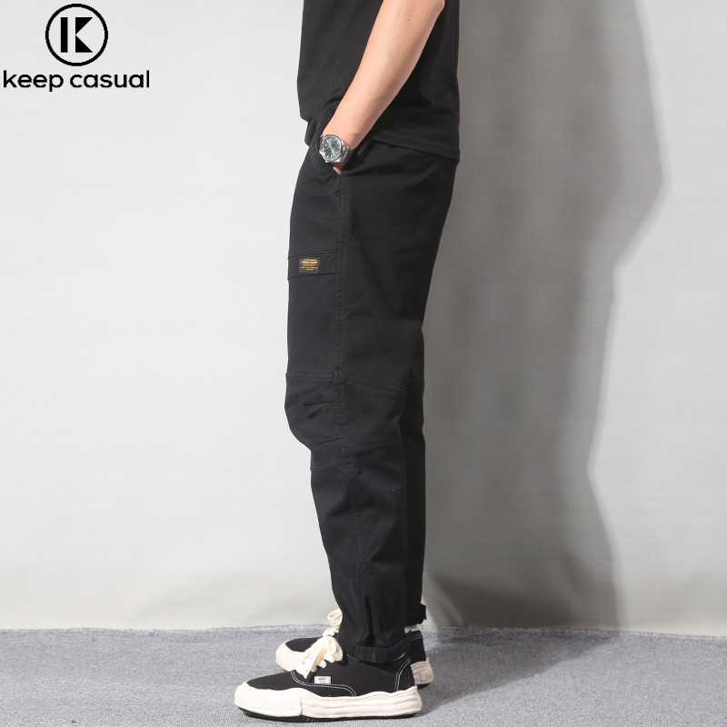 『Keep Casual』 Men's Tapered Overalls Straight Leg Loose Casual Pants - รูปที่ 6