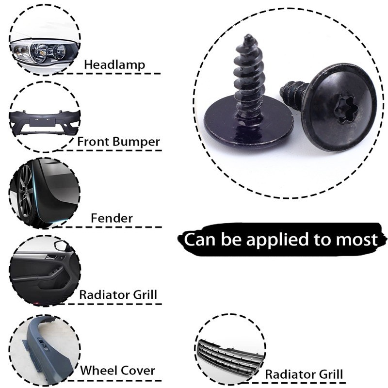 [ ที่โดดเด่น ] รถสกรูแตะตัวเอง-กันชนพิทักษ์สกรูจับมือ-ป้องกันสนิม,ป้องกันการกัดกร่อน-ล้อโค้ง หมุดย้ํา ยึด-ฝาครอบเครื่องยนต์ภายใต้ตัวยึด-สําหรับโฟล์คสวาเกนออดี้ - รูปที่ 4