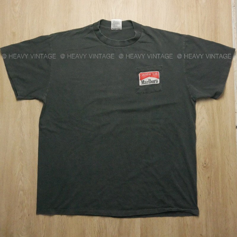 Marlboro Snake pass poket Bio Washed เสื้อวินเทจ เสื้อวง heavy vintage shirt