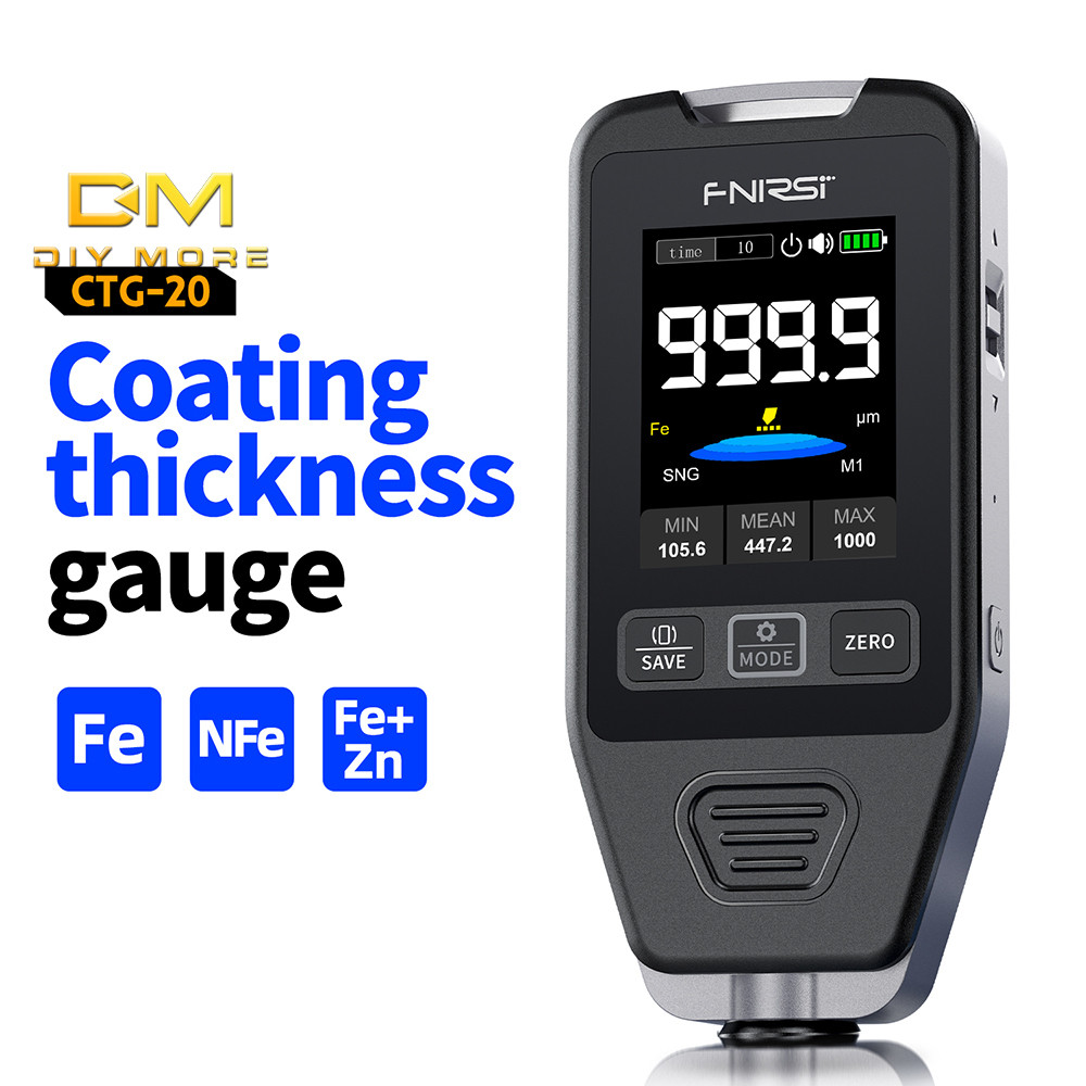 Diymore FNIRSI CTG-20 รถสีเครื่องวัดความหนา Electroplate โลหะ & Putty ผงเคลือบเครื่องวัดความหนาสําหร