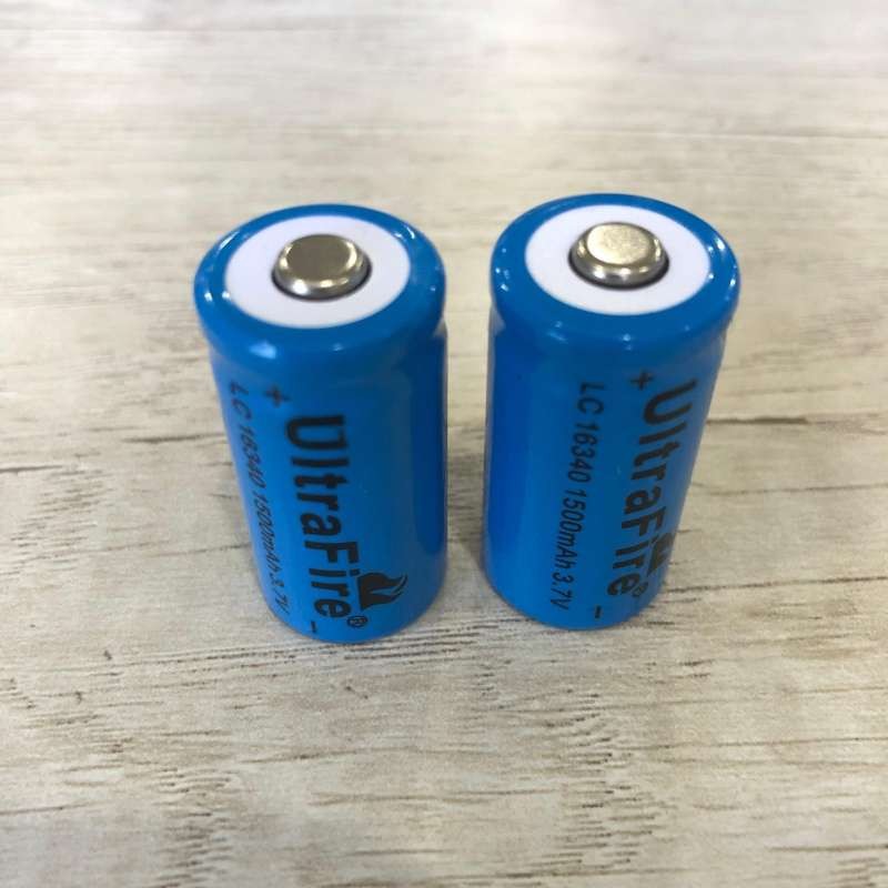 Alithai 2 x UltraFire 16340 / CR123A / LC16340 Lithium Battery 1200 mAH 3.7V Rechargeable Li-ion Bat