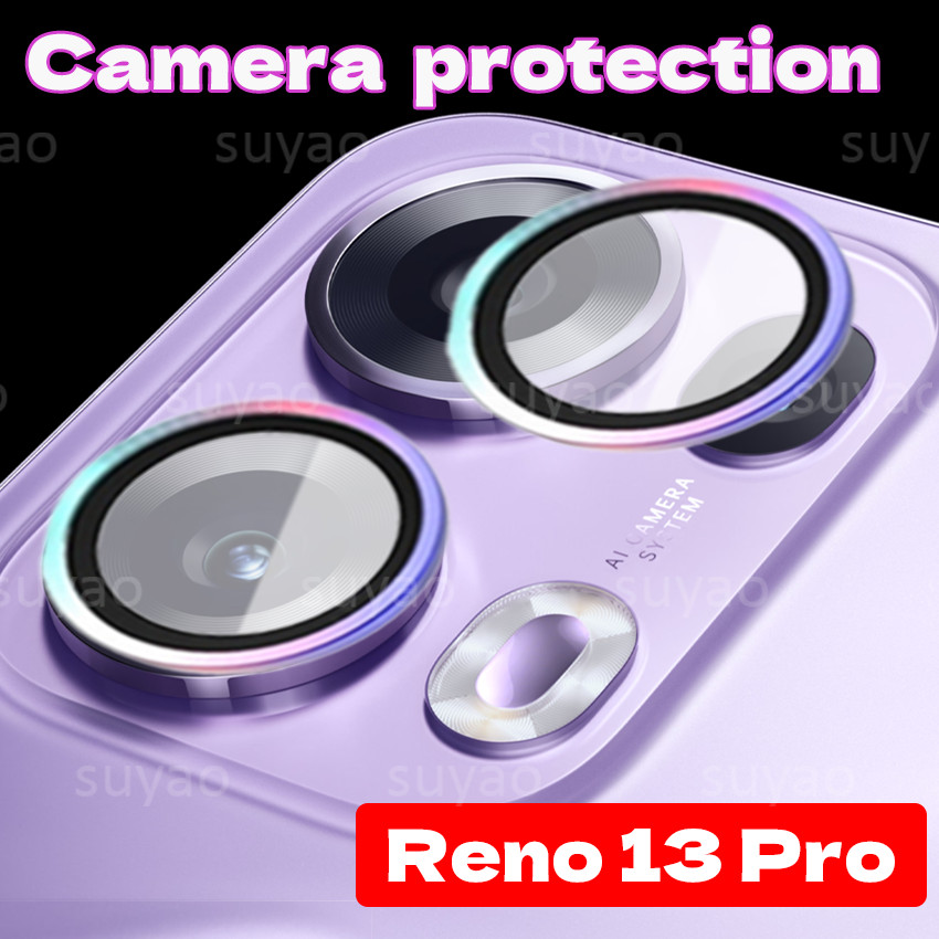 สําหรับOppo Reno 15 Pro 14 13 14F 13Pro F 13F 2025 Eagle Eyeกล้องเลนส์HD Clear Reno15Pro Reno15 Reno14Pro Reno14F Reno13Pro Reno13Fกระจกนิรภัยแหวนโลหะป้องกันหน้าจอ
