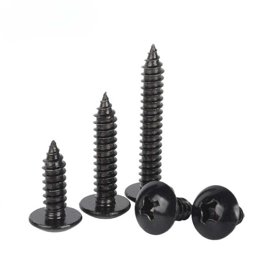 น็อต สกรู หัวร่ม หัวกระทะ แฉก T+ สแตนเลส 304  สีดํา เกลียวปล่อย  / Truss an Head Phillip Tapping Screw M3/M4/M5/M6 * L6-60 มม. (XZM-DM-w) - รูปที่ 5