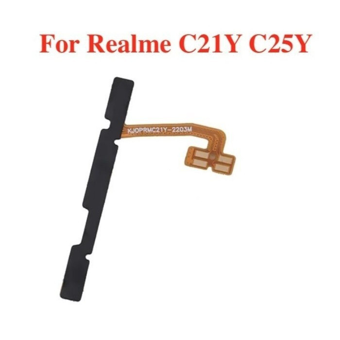 ปุ่มปรับระดับเสียงไฟใหม่ flex สําหรับ Realme C21Y C25Y ON OFF Volume ปุ่มด้านข้าง flex Cable ชุดคุณภาพ